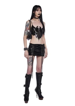 Widow Tops*Cave Rave Sequin Bat Top