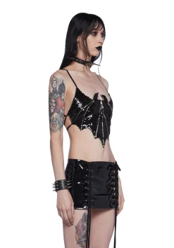 Widow Tops*Cave Rave Sequin Bat Top