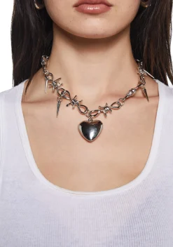 Widow Jewelry*Chain Heart Necklace