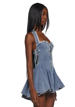 New Pink Dresses*Chain Reaction Denim Dress