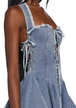 New Pink Dresses*Chain Reaction Denim Dress