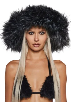 DARKER WAVS Hats*Chamber Faux Fur Bucket Hat - Gray