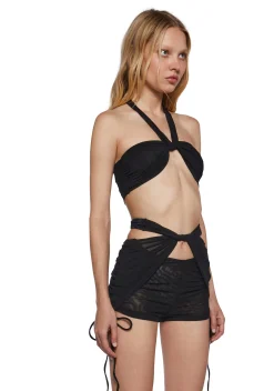 DARKER WAVS Matching Sets*Chamber Twisted Shorts Set - Black