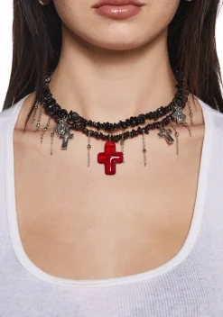 Widow Jewelry*Charm Cross Choker