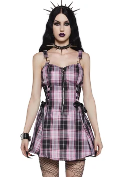 Widow Dresses*Charm School Dropout Plaid Dress