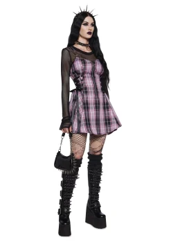 Widow Dresses*Charm School Dropout Plaid Dress
