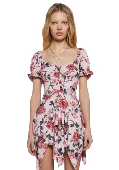 Current Mood Dresses|Mini Dresses*Chasin’ Rainbows Mini Dress - Pink Floral