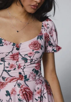 Current Mood Dresses|Mini Dresses*Chasin’ Rainbows Mini Dress - Pink Floral