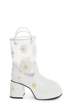 Sugar Thrillz Boots*Chasing Daydreams Rain Booties - White