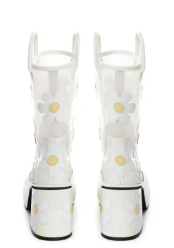 Sugar Thrillz Boots*Chasing Daydreams Rain Booties - White