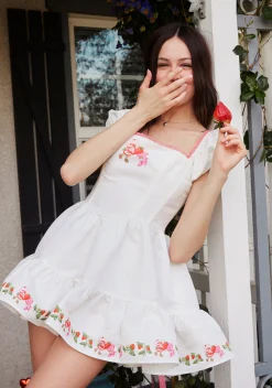 Dolls Kill | Care Bears x Strawberry Shortcake Dresses|Plus*Cheerful Spirits Fit N’ Flare Dress