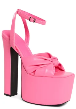 Current Mood Platforms|Heels*Cheers To U Platform Sandals - Pink