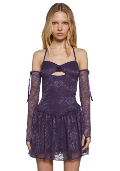 Widow Dresses*Chic Glamour Lace Dress And Gloves Set