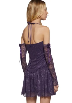 Widow Dresses*Chic Glamour Lace Dress And Gloves Set