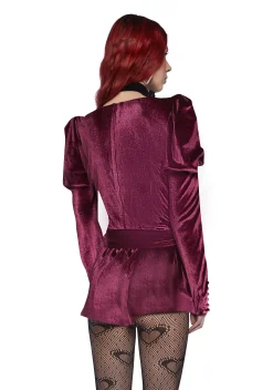Sugar Thrillz Jumpsuits & Rompers|Plus*Chic Manners Velvet Romper - Pink