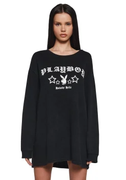 Playboy by Dolls Kill Tops*Chilling At the Mansion Long Sleeve Top