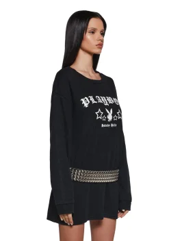 Playboy by Dolls Kill Tops*Chilling At the Mansion Long Sleeve Top
