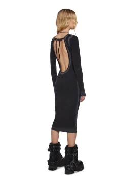 DARKER WAVS Dresses*Chord Bleached Midi Dress
