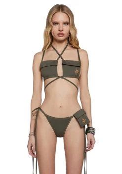 DARKER WAVS Lingerie*Chord Cargo Pocket Lingerie Set