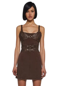 DARKER WAVS Dresses*Chord Corset Dress