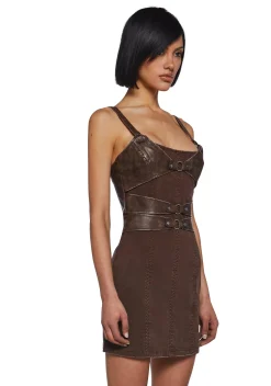 DARKER WAVS Dresses*Chord Corset Dress