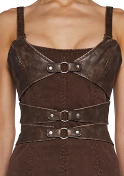 DARKER WAVS Dresses*Chord Corset Dress