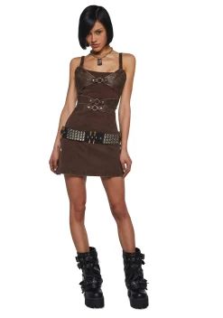 DARKER WAVS Dresses*Chord Corset Dress