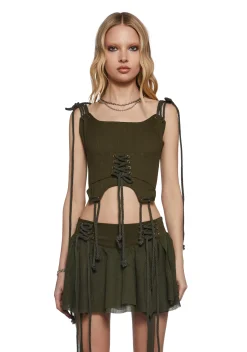 DARKER WAVS Corsets|Tops*Chord Laced Corset Top