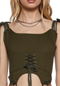 DARKER WAVS Corsets|Tops*Chord Laced Corset Top