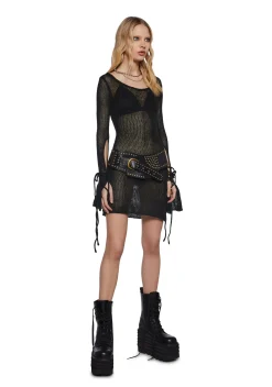 DARKER WAVS Dresses|Mini Dresses*Chord Loose Knit Mini Dress