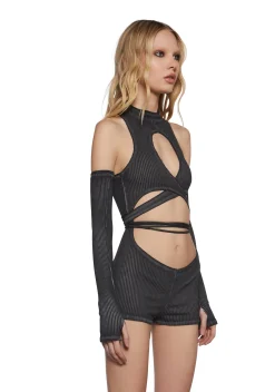DARKER WAVS Jumpsuits & Rompers*Chord Romper With Gloves