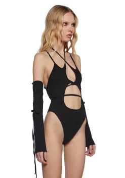 DARKER WAVS Tops*Chord Thermal Bodysuit With Gloves