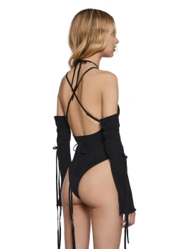 DARKER WAVS Tops*Chord Thermal Bodysuit With Gloves