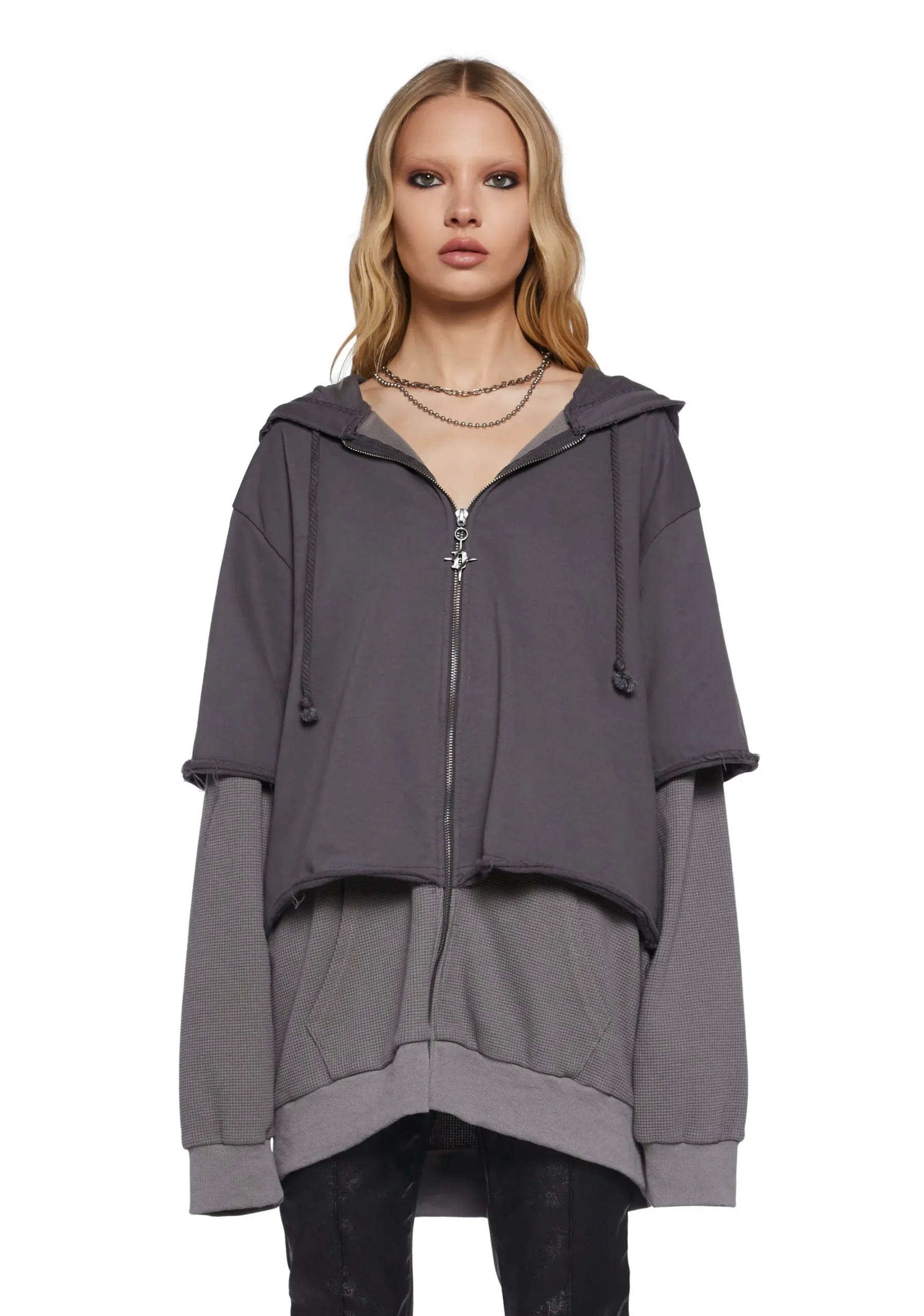 DARKER WAVS Outerwear|Sweatshirts & Hoodies*Chord Thermal Zip-Up Hoodie