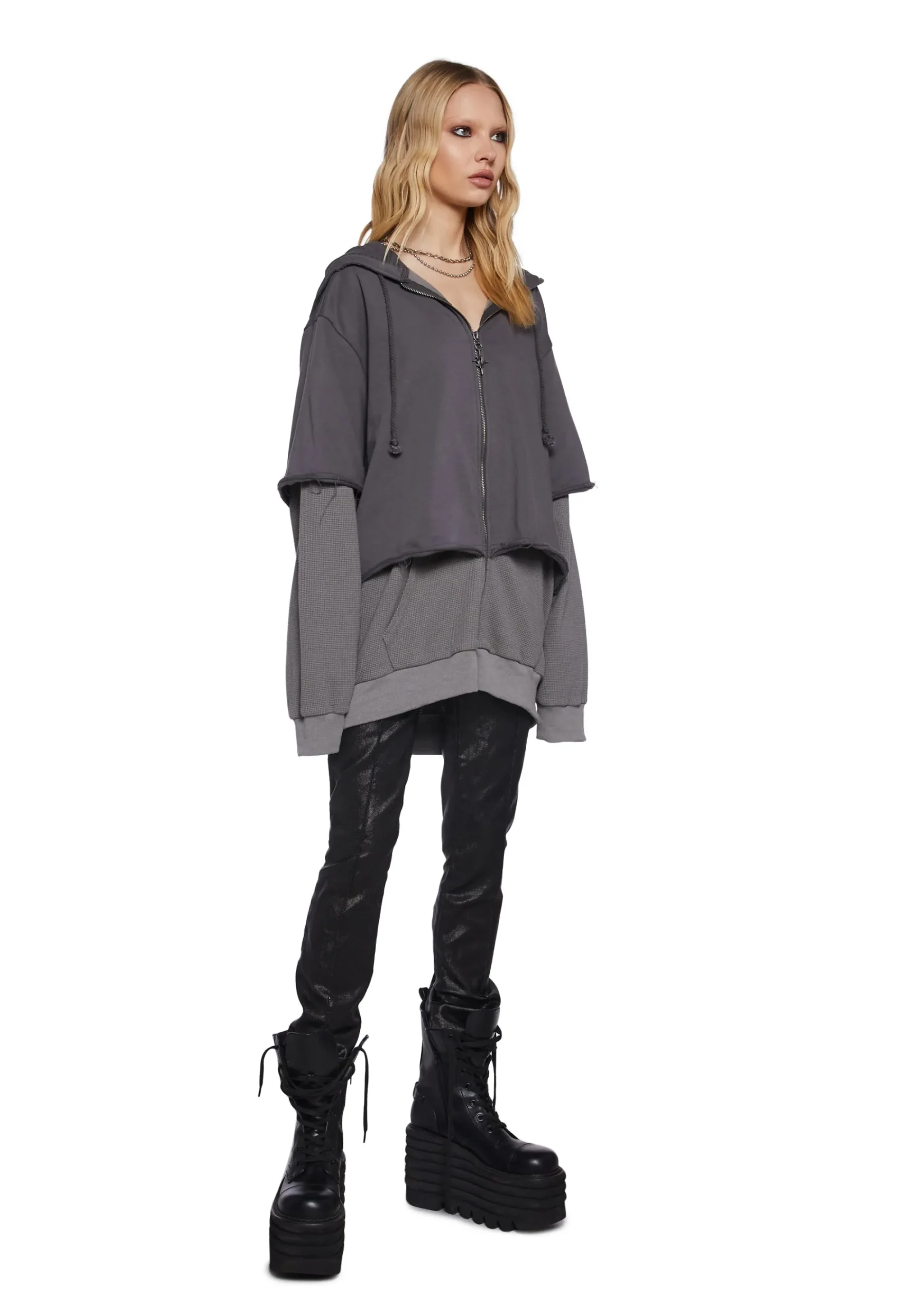DARKER WAVS Outerwear|Sweatshirts & Hoodies*Chord Thermal Zip-Up Hoodie