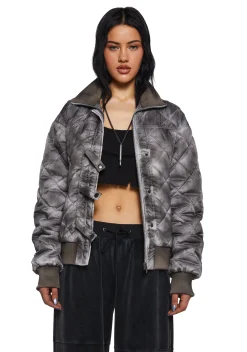 DARKER WAVS Outerwear*Chord Washed Puffer Jacket