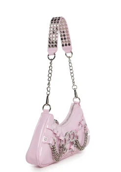 Generation Kiss Bags*Ciska Brass Knuckle Shoulder Bag - Pink