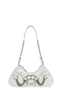 Generation Kiss Bags*Ciska Brass Knuckle Shoulder Bag - White