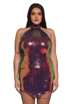 Current Mood Dresses|Plus*City Sparks Sequined Dress