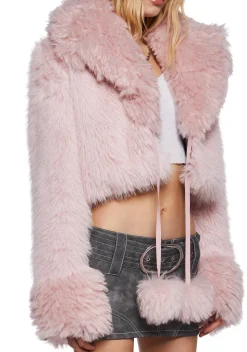 Generation Kiss Outerwear|Plus*Clare Faux Fur Cropped Jacket