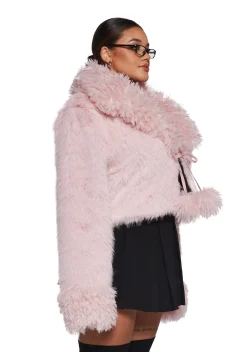 Generation Kiss Outerwear|Plus*Clare Faux Fur Cropped Jacket