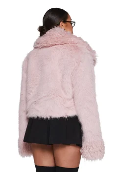 Generation Kiss Outerwear|Plus*Clare Faux Fur Cropped Jacket