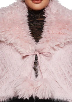 Generation Kiss Outerwear|Plus*Clare Faux Fur Cropped Jacket