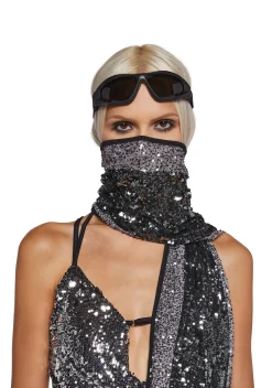 Club Exx Scarves & Gloves*Clear Curiosity Scarf - Metallic