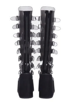 Demonia Boots|Platforms*Clear Smoke Trinity Boots