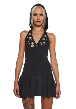 Club Exx Dresses*Cloak And Dagger Hooded Dress