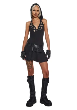 Club Exx Dresses*Cloak And Dagger Hooded Dress