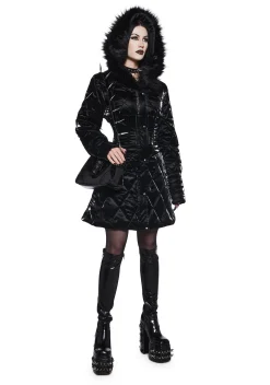 Widow Outerwear*Cloaked In Darkness Corseted Puffer Jacket