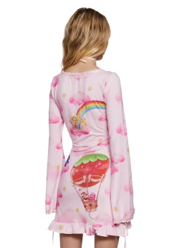 Dolls Kill | Care Bears x Strawberry Shortcake Dresses|Mini Dresses*Clouds And Rainbows Mini Dress