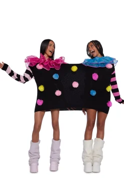 Trickz N' Treatz Tops*Clown Trouble Knit Sweater Set - Multi